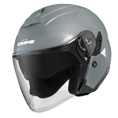 Komine HK-172 FL Композитный шлем-jet из FRP для мотоциклов, Базальтово-серый, XL