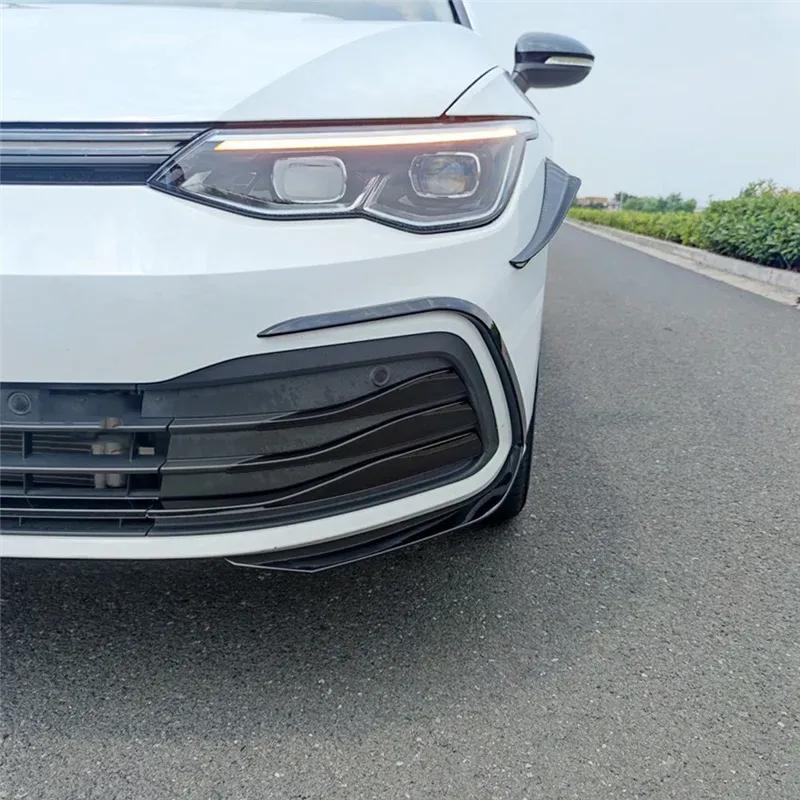 Для VW Golf 8 Mk8 2021 2022 Автомобильная передняя решетка радиатора Декоративные полосы для решетки Защитная накладка противотуманной фары АБС-пластик Аксессуары для модификации автомобиля