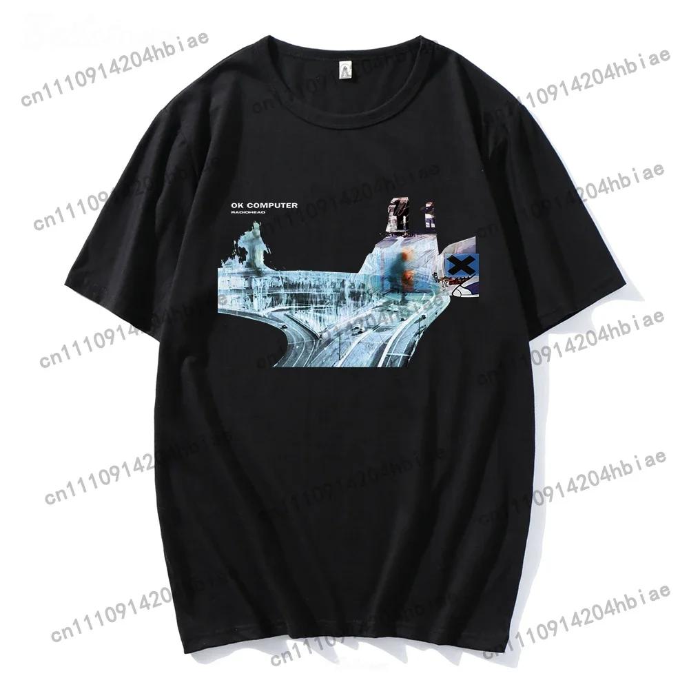 Radiohead T Shirt 2022 Unisex Hip Hop T Shirt Band Rock Music 100 Cotton Album Tops Streetwear Tees Prints Unisexwounisex Clothing