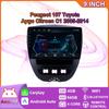Android 2 Din Car Multimedia Player For Peugeot 107 Toyota Aygo Citroen C1 2005-2014 Head Unit Stereo Carplay GPS Navigation BT WIFI 4+64GB