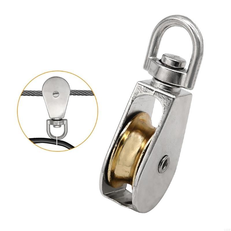 Гибкий тросовый блок-ролик с поворотным блоком, долговечный тяговый колесный блок-ролик, ролики для легкого подъема и перемещения