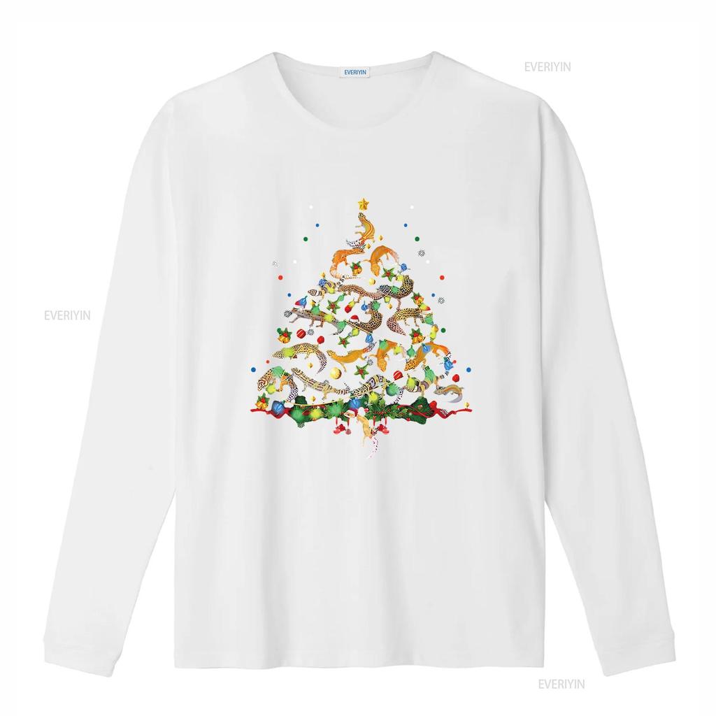 Womens Leopard Gecko Christmas Tree Funny Marsupial Xmas T Shirt vintage Washed designer clothes Comfortable Stylish fashion