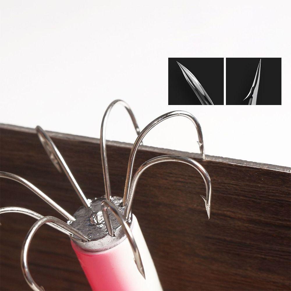 Luminous Jigs Angling Squid Hook with fish eyes Octopus Bait Fishing Tackle Wood Shrimp Lures