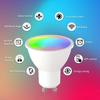 Умная WiFi Bluetooth LED лампа Tuya GU10 RGB 220V 5W Светодиодная лампа Дистанционное управление через приложение Диммируемая лампа Alexa Google Home Assistant