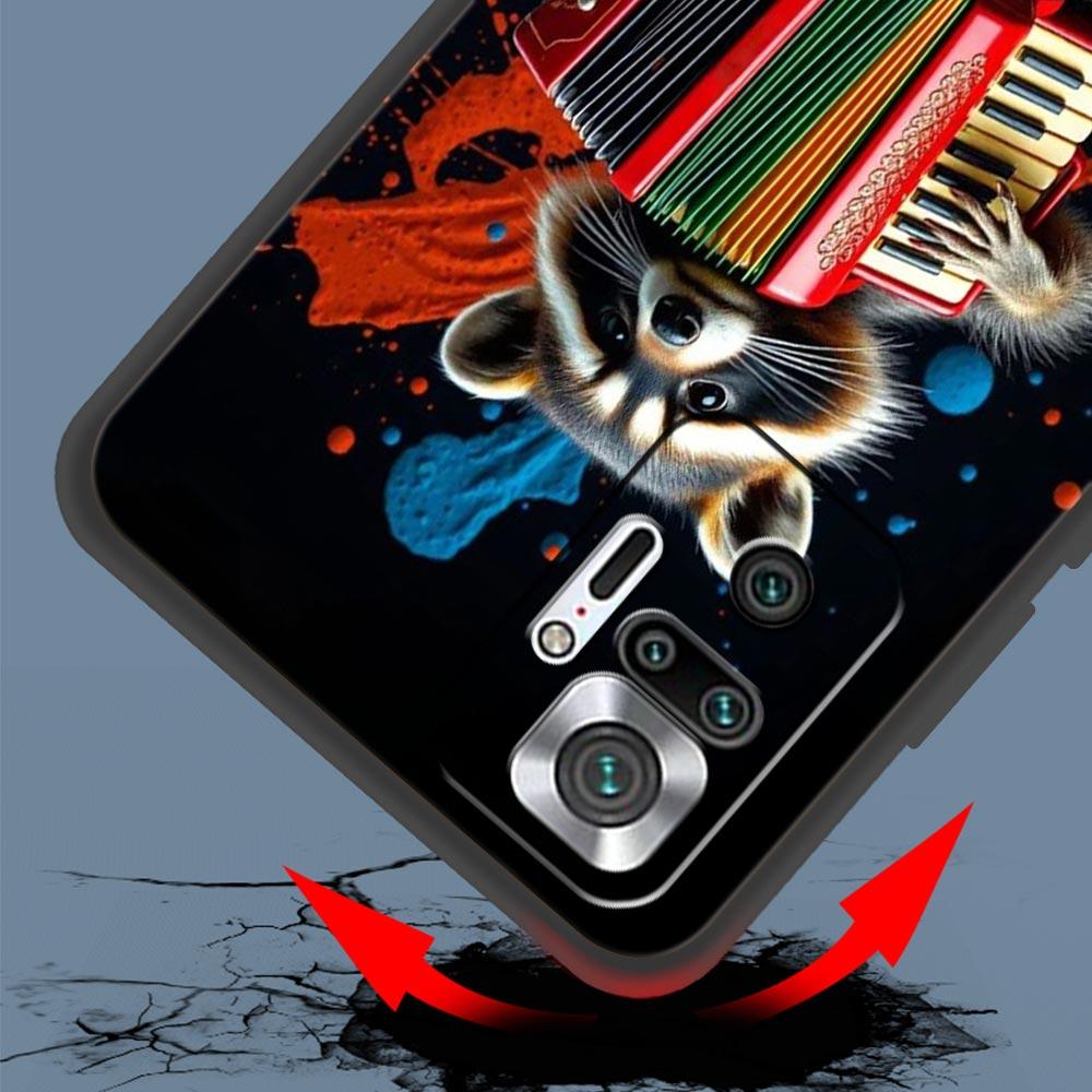 Mapache Phone Case Cover for Redmi 14C 10C Note 15 14 13 12 10 11 K40 Pro Plus 5G Soft TPU Shockproof Shell Fundas Capas Coque