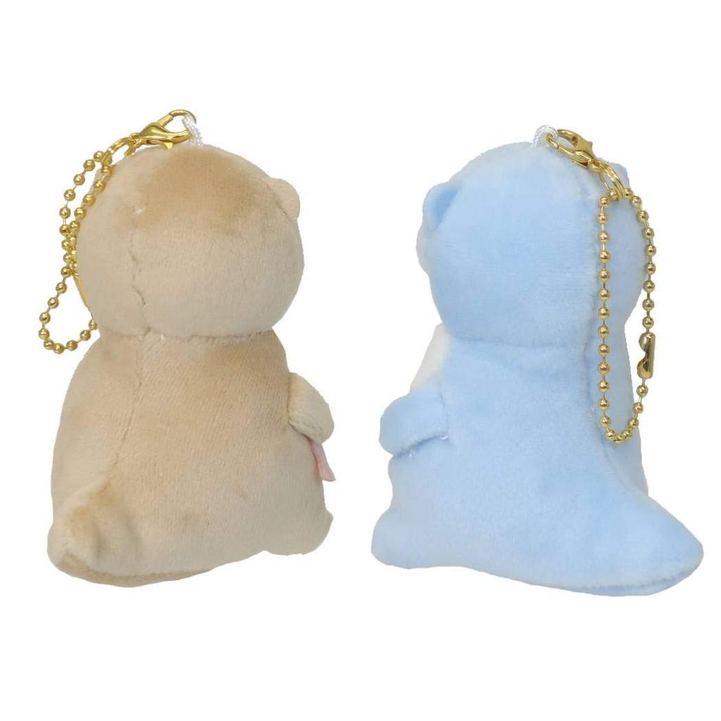 [Mascot Keychain Nico Nui] Pair of Plush Toys with Ball Chains (Set of 2) / Otter