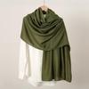Autumn/Winter Trendy Solid Color Linen Women's Scarf – Southeast Asia Popular Cotton & Linen Feel Long Scarf
