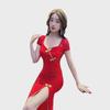 2025 Spring/Summer Sexy Retro Cheongsam: High-End Slit Style