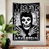 Гобелен Misfits Хоррор Панк-Рок Плоская Печать Таро Хиппи Стиль Постер Настенное Искусство для Общежития Домашний Декор