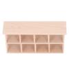 1: 12 Scale Dollhouse Wood Storage Rack Dollhouse Miniature Display Bookshelf for Dining Room