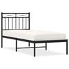 VidaXL Metal Bed Frame with Headboard Black 80x200 Cm 373682