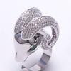 Новое популярное персонализированное кольцо в виде головы овцы с бриллиантовой инкрустацией в виде животного и украшения со знаком зодиака