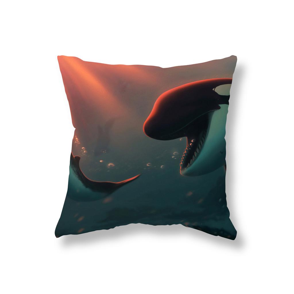 Милая наволочка с китом и косаткой, украшение для дивана, прикроватная тумбочка для офисного игрового стула, чехол для подушки, домашний декор, наволочка 45x45 см