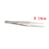 12-25Cm Silver Stainless Steel Tweezers Forceps Straight Tip Tweezer Tool