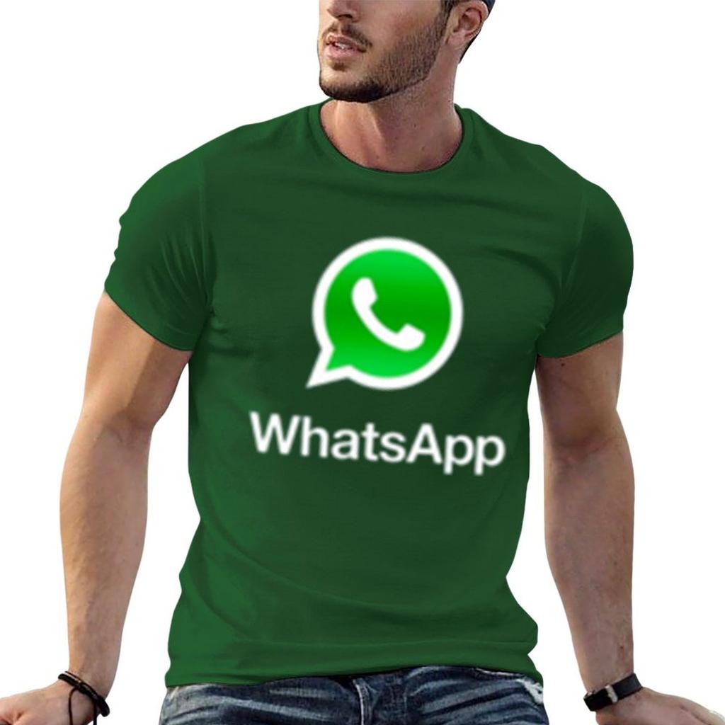 WhatsApp Футболка на заказ Эстетичная одежда рубашки футболки с принтом мужская футболка с принтом
