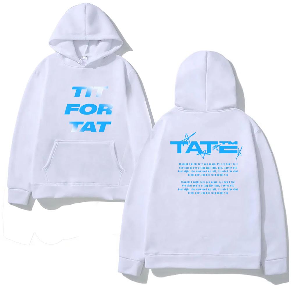 Худи с новым альбомом Tate McRae TITFORTAT на осень/зиму 2025 года, новые гранжевые толстовки, панк одежда с длинным рукавом, пуловеры с капюшоном