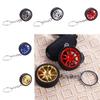 Zinc Zinc Alloy Wheel Rim Rubber Tire Keyring Simulation Tire Car Wheel Keychain Key Chain   Car Lover Gifts