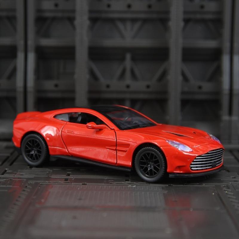 1:34 Vanquish Металлическая модель автомобиля, Открывающиеся двери, Звук и свет, Возвратная мощность, Спортивный автомобиль, Богатая детализация