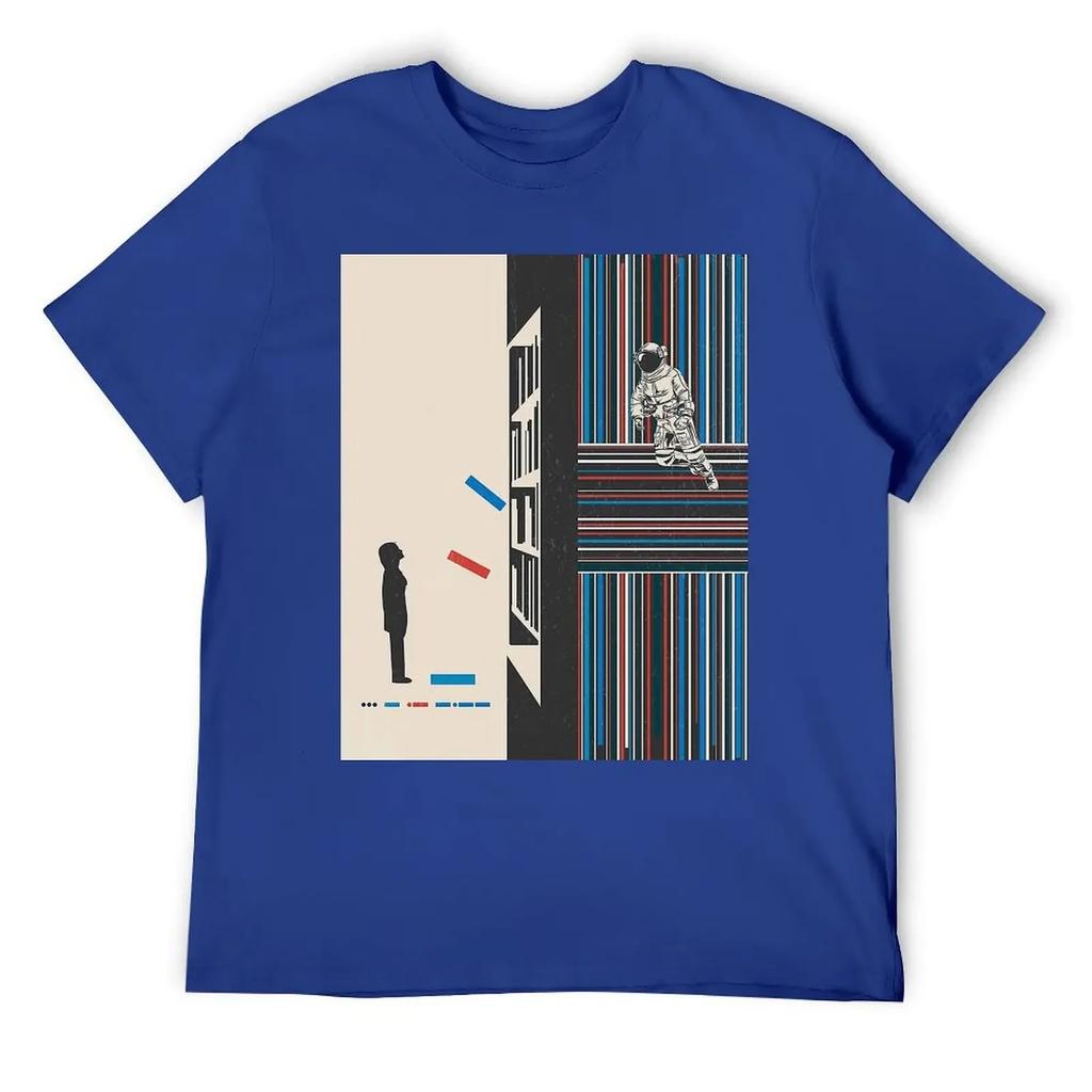 Motion Tees Горячая Распродажа Гик Отдых Размер США Межзвездный Купер Научная Фантастика Фильм Выносливость Оставайся 14 Футболка с Круглым Вырезом харадзюку