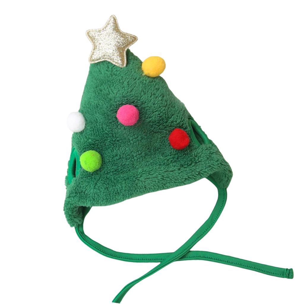 Головной убор в виде оленя на рождественскую елку, шапка для украшения шеи питомца, помпоны в виде оленя и звезды, рождественский головной убор для собак, реквизит для фотосъемки