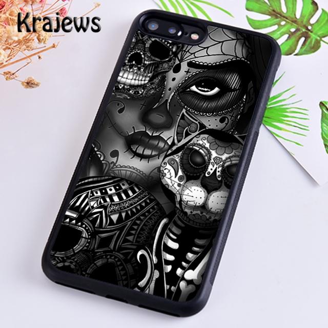 Чехол для телефона Krajews Candy Skull Sugar Day Of The Dead для iPhone 14 5s 6s 7 8 plus X XR XS 11 12 13 pro max Samsung S21 S22 ultra