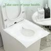 10pcs Water-soluble Toilet Seat Cover Paper Closestool Mat Gifts Disposable Toilet Mat