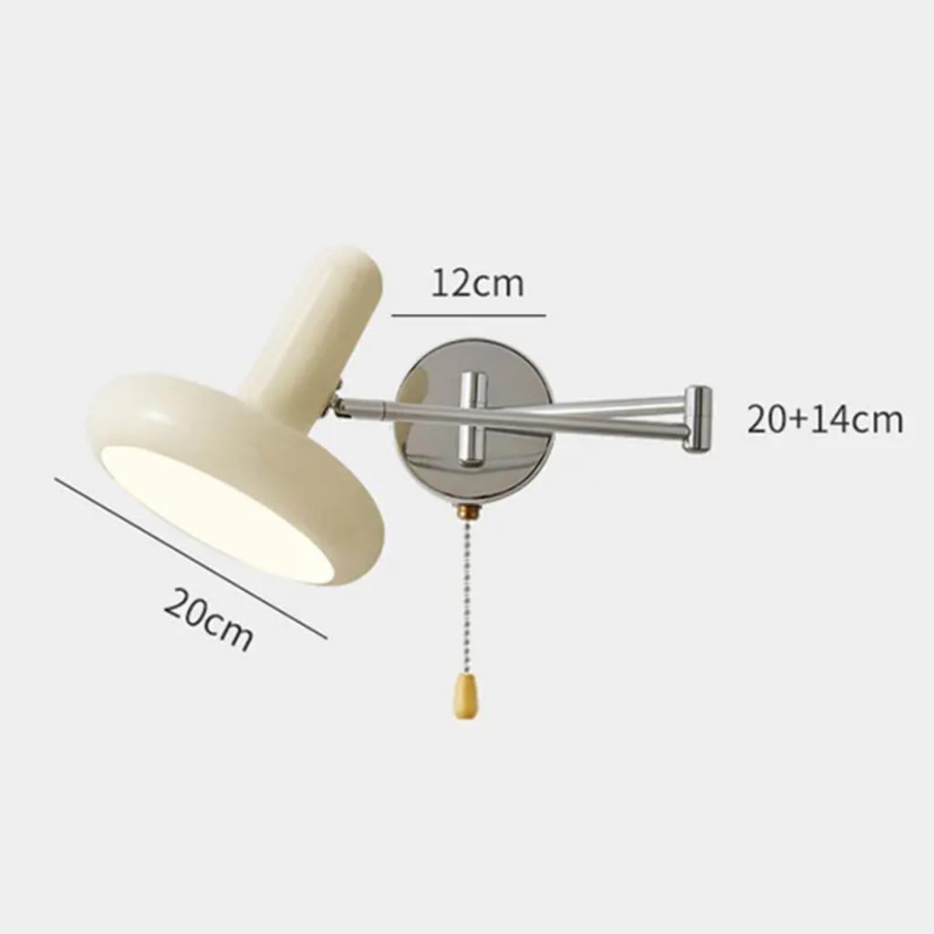 New Stylish Elegant Modern Adjustable Nordic Cream LED E27 Bulbs Wall Lamp for Bedroom, Living Room, and Office with Study and R