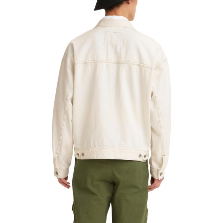 Levis однотонная джинсовая куртка с длинным рукавом мужские куртки белые A1988-0001
