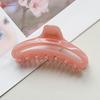 Jelly-colored hollow crescent hairpin PS high-end arc texture shark clip plate hair ponytail grip hair ornament