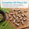 20PCS Silver Brass Misting Nozzle Brass Low Pressure Atomizer Nozzle Mister Nozzle  Yard Cooling