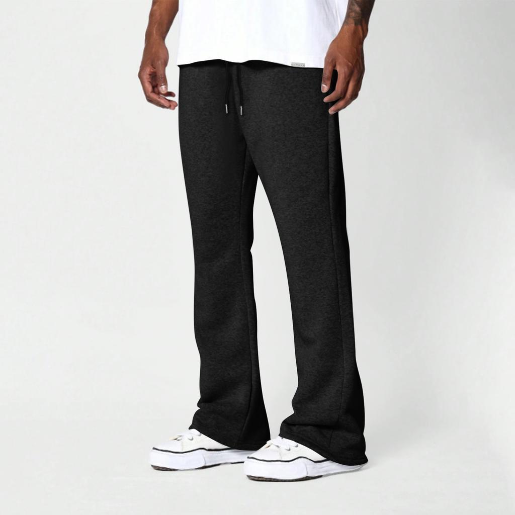 Мужские однотонные свободные спортивные штаны с широкими штанинами, мужские повседневные модные спортивные штаны