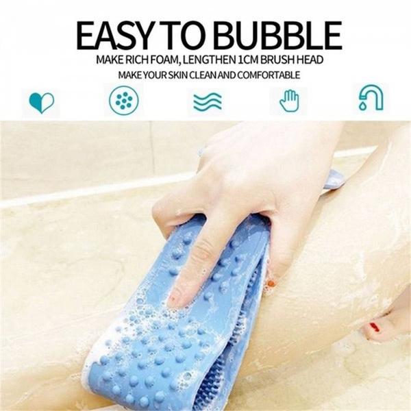 Silicone Rubbing Artifact Back Bath 60CM Long Bath Towel Rubbing Back Strong Double-sided Mud Rubbing Ash Rubbing Bath Towel