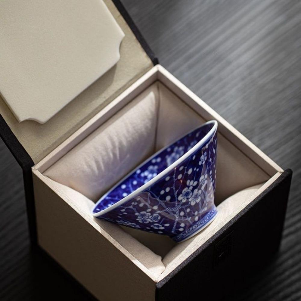 Антикварная сине-белая коническая чайная чашка - фарфоровая чашка Jingdezhen Master Cup, китайская ручная работа, чайная чаша, керамический чайный сервиз Gongfu
