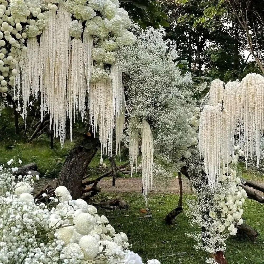 6 Heads Amaranthus Artificial Hanging Plant Long Tailed Amaranth Multicolor Simulated Amaranthus Caudatus Accessories Ornament