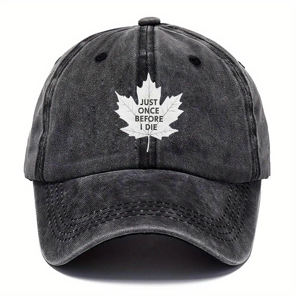 pc Canada Style Hat Maple Leave Washed Hats Casual Baseball Hats Hats with Multiple Color Options Adjustable Style DAD Hats
