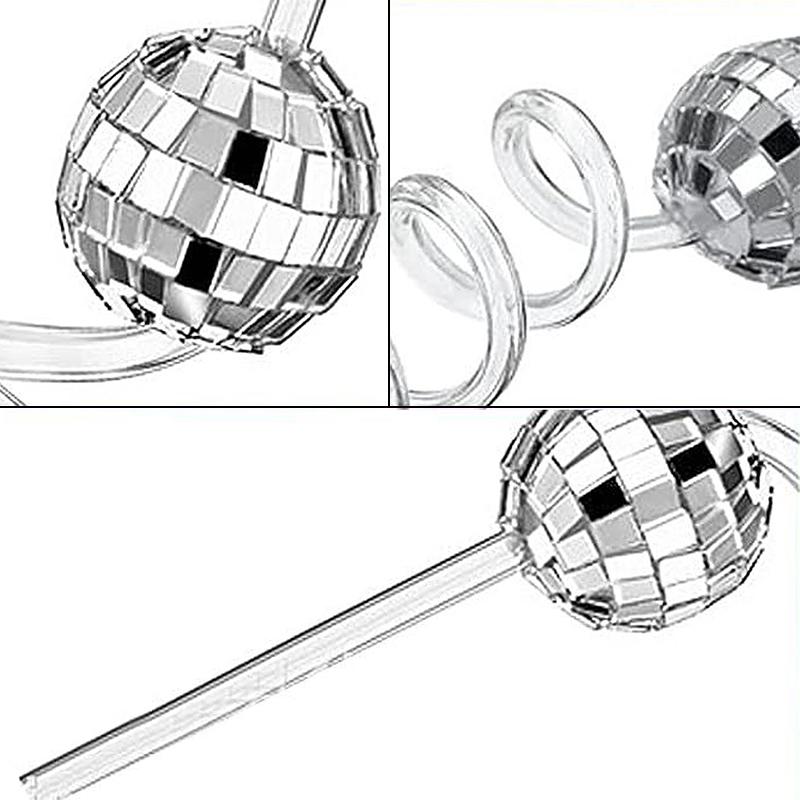 6 шт. диско-шар, зеркальный шар, соломенная тематика, диско-украшение, посуда, бар, атмосфера вечеринки по случаю дня рождения, соломенное украшение