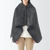 MUJI Wearable Electric Blanket, Charcoal, Width 130 X Depth 80cm, MJ-EHB13CHAP/84390845