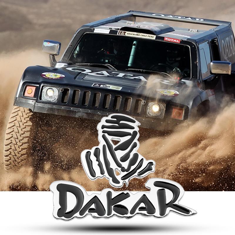 Автомобиль 3D металлическая наклейка логотип Дакара для ралли внедорожного внедорожника Jeep Dodge Ford автомобильный задний багажник эмблема значок мотоциклетные наклейки