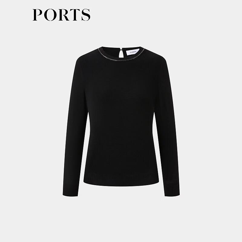 Ports Женский трикотажный свитер с длинным рукавом и круглым вырезом