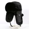 Rabbit Fur Hats Men Winter Thickened Warm Ear Protection Real Rabbit Fur Bomber Hat Cold Protection Outdoor Unisex Fur Ski Hats