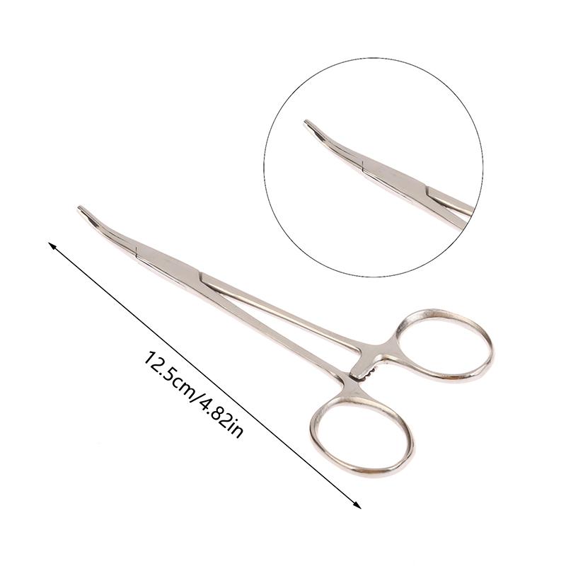 12.5/14/16/18 см Изогнутоносые/Прямые Изогнутые Ножницы-Пинцеты из Нержавеющей Стали с Блокировкой, Зажимные Пинцеты, Гемостатические Зажимы