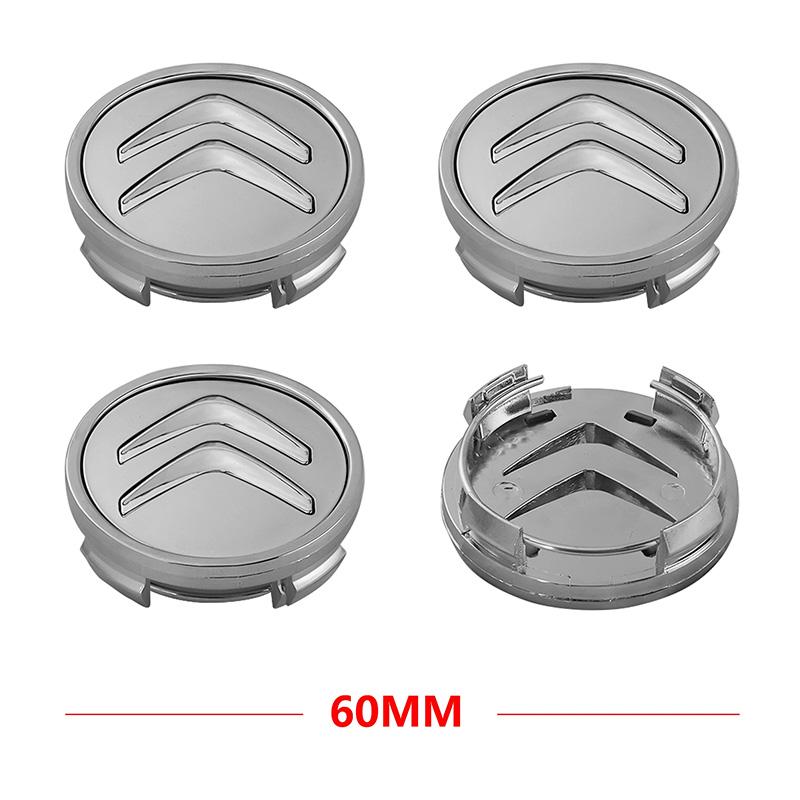 OKKU5 4pcs Auto Car Wheel Center Hub Caps Rim Caps Covers emblem For Citroen C5 X AIRCROSS C3 C4 C2 Berlingo Jumper Dispatch ami C4L
