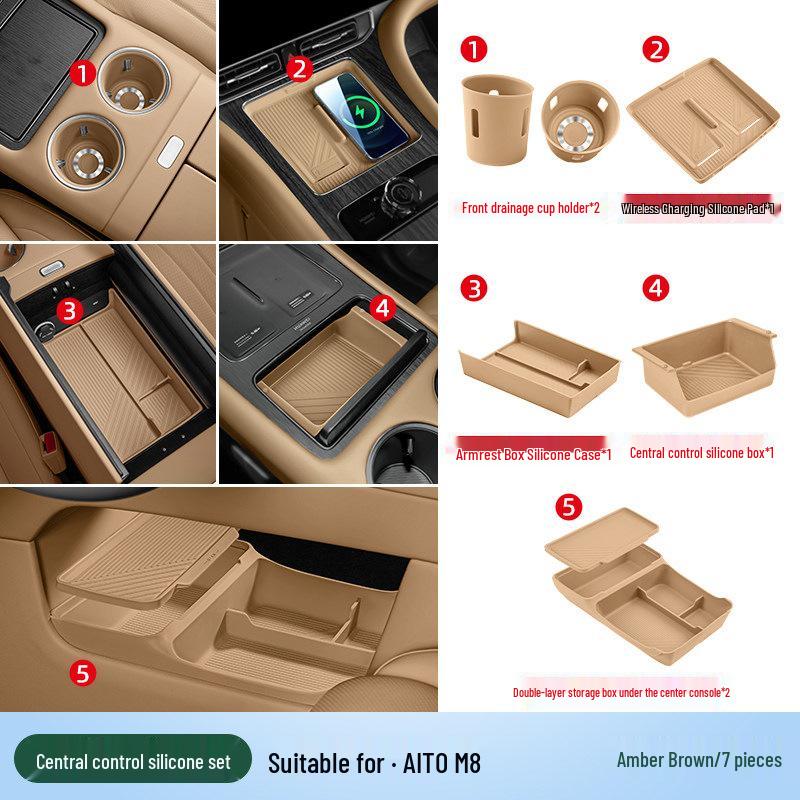Essential Silicone Mat Set for AITO M7, M8, M9 Interior Decoration - Fits 26 Models