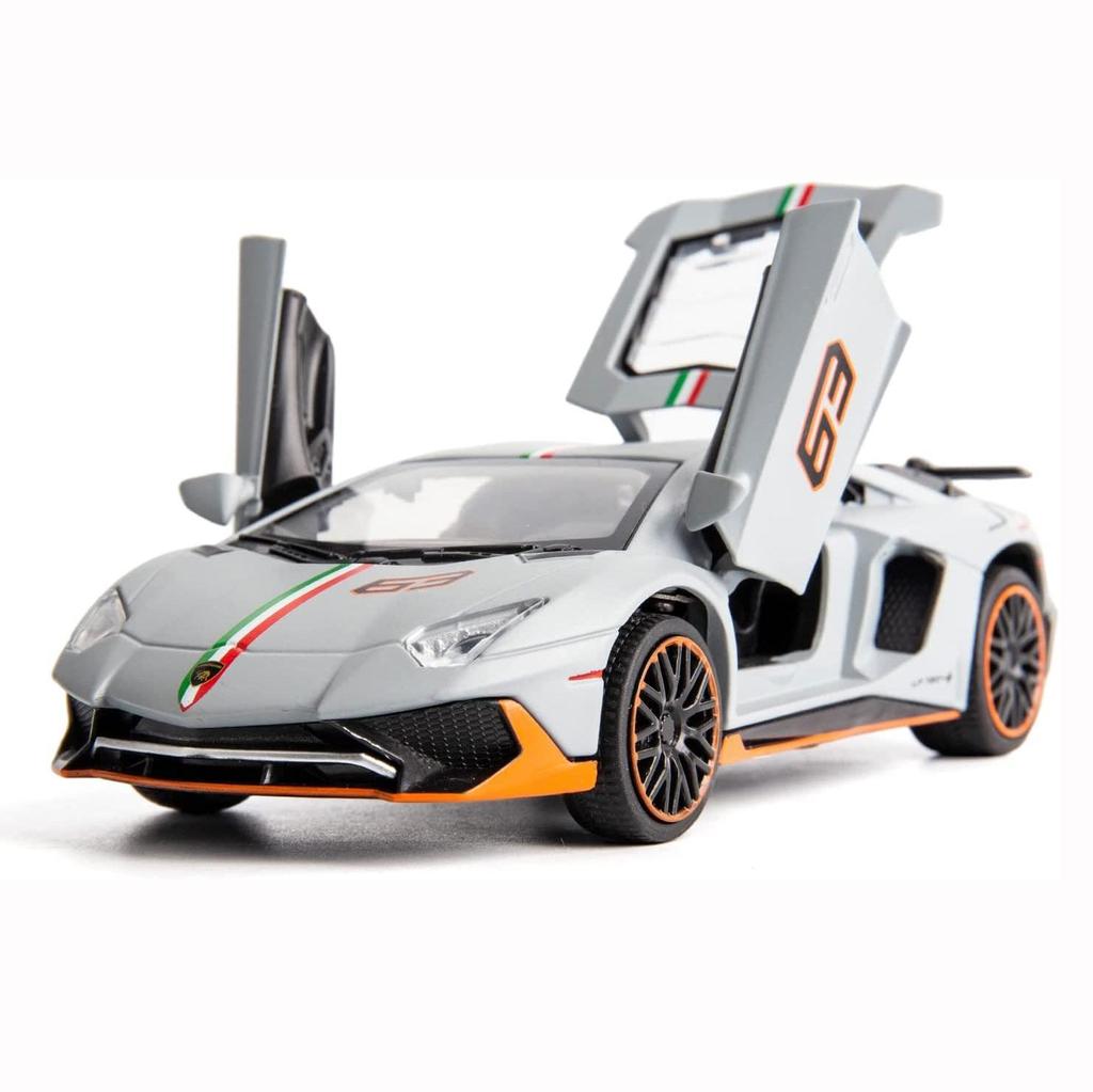 1:32-масштабная модель автомобиля Lambo LP780, игрушечный автомобиль из цинкового сплава со звуком и светом для детей, мальчиков и девочек