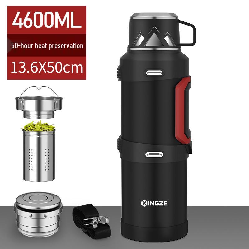 Large-Capacity Portable Thermos, 316 Stainless Steel, 3L & 5L Options, Ideal for Car Travel & Outdoor Use.