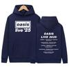 2025 O-Oasis Live 25 Tour Print Hoodie Men's Retro Long Sleeve Fashion Sweatshirt Unisex Fleece Loose Pullover Hooded Streetwear