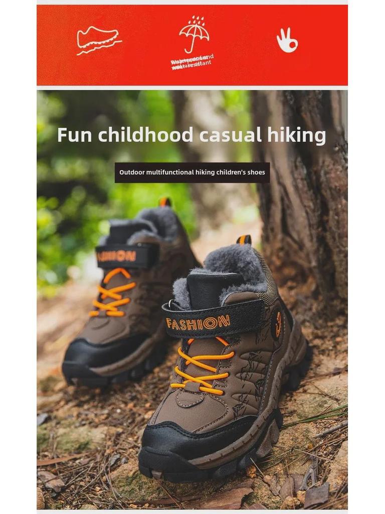 Зимние ботинки для мальчиков и подростков - 4 цвета, большие, с хлопковой подкладкой