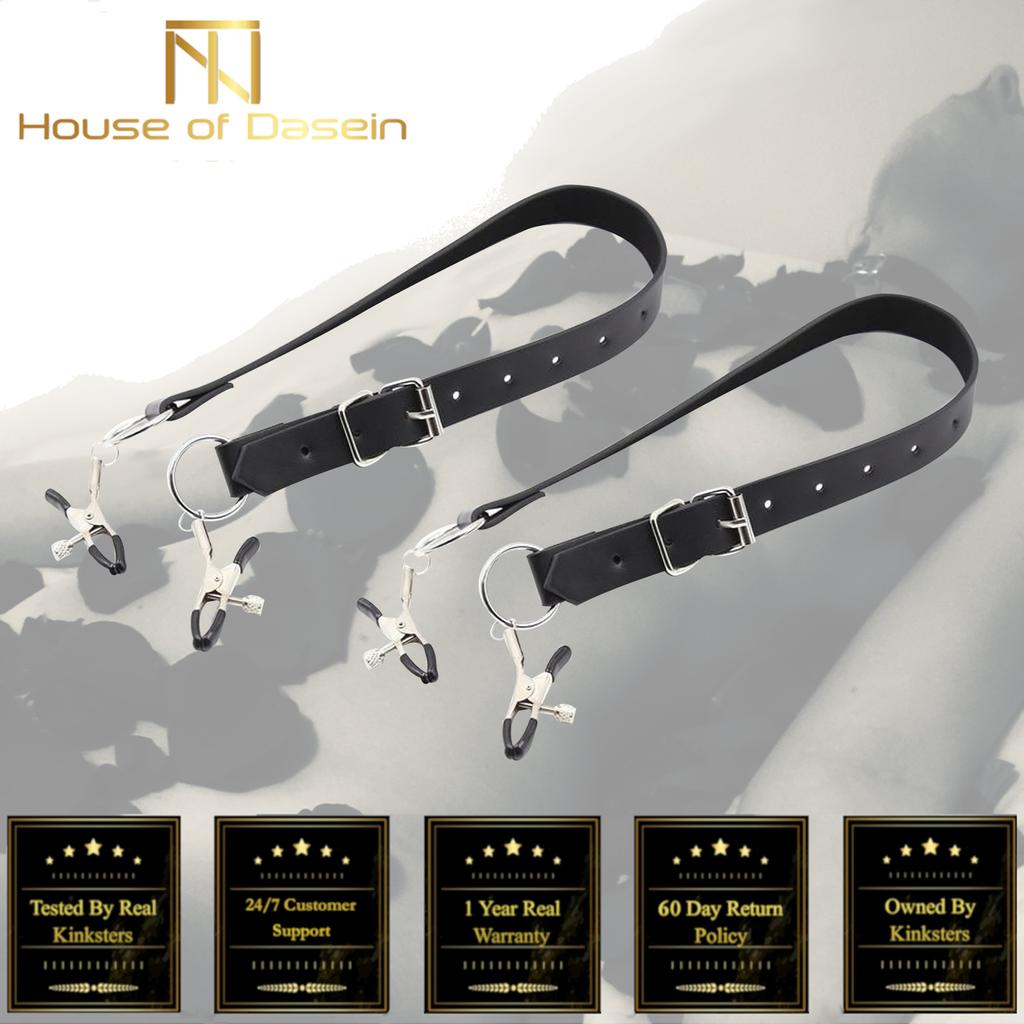 Genital Clamps Labia Spreader Clips Straps   Restraints Humiliation Nipple & Clitoral Toys
