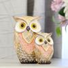 Статуэтка 'Семья сов' Роскошная полимерная скульптура животного для домашнего декора, подходит для спальни, гостиной, кабинета или рабочего стола