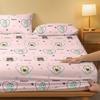 Cartoon 1 Cute Animals Dinosaur Printed Matte Fitted Sheet, Bedroom Printed Bed Cover, Bedding Excluding Pillowcases